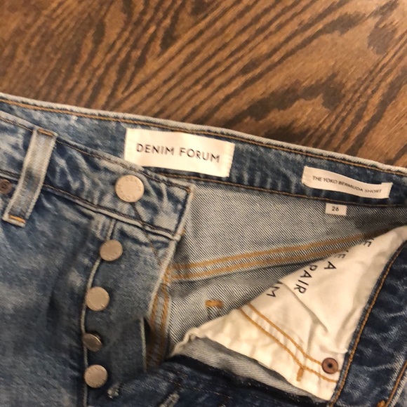 Denim forum jeans biker shorts. Worn once. Stylish - Picture 3 of 3
